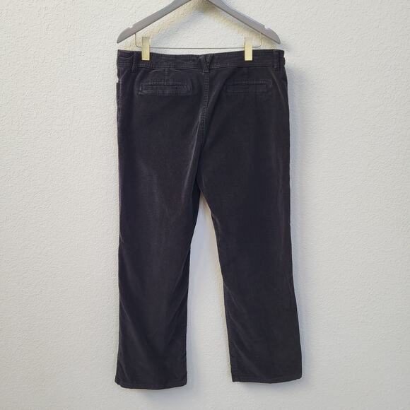 Corduroy Pants Gloria Vanderbilt Womens 16P Petite Stretch Black Fall Winter - Picture 2 of 10